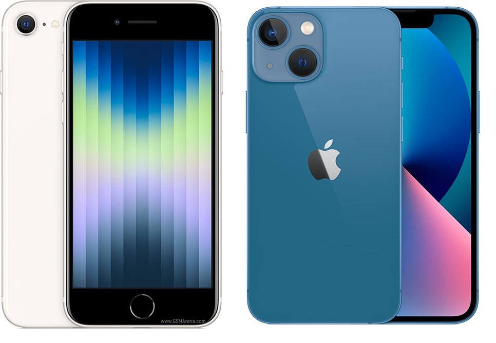 iPhone SE 2022 dan iPhone 13 Mini.