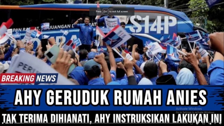 [Cek Fakta] Beredar Video AHY dan Demokrat Gerebek Rumah Anies Baswedan? Begini Faktanya