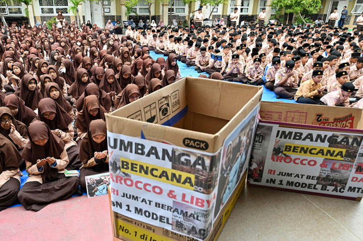 Pelajar Aceh Yasinan untuk Korban Bencana Maroko dan Libya