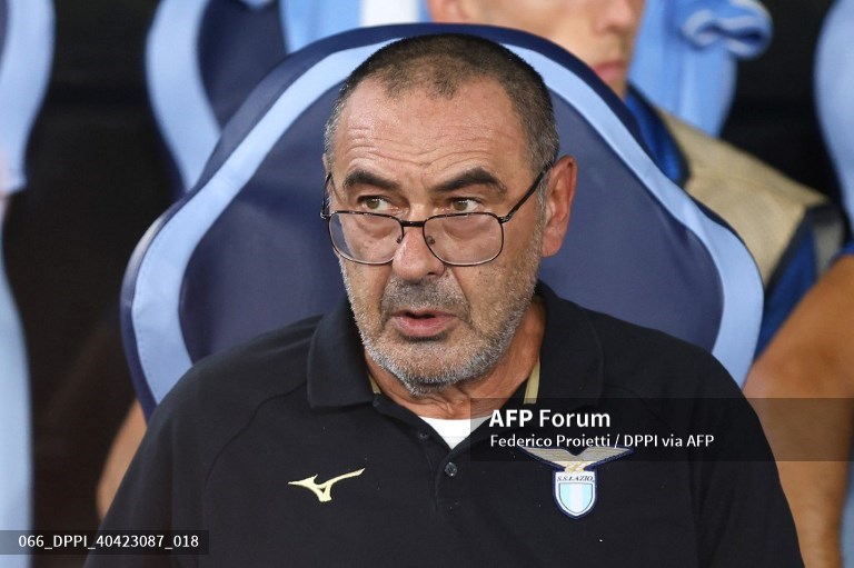 Pelatih Lazio, Maurizio Sarri (AFP/Federico Proietti)