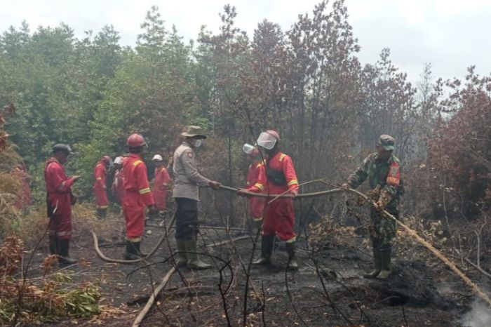 Polisi Cek Sejumlah Titik Panas di Banyuasin Cegah Karhutla