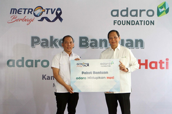Adaro Bersama Metro TV Sebar Ribuan Paket Bantuan Bahan Pangan