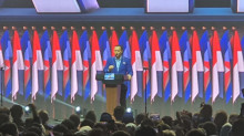 Ketum Partai Demokrat AHY resmi mendukung pencalonan Prabowo Subianto. Foto: Medcom.id/Fachri.