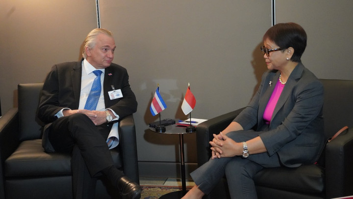 Menlu RI dan Kosta Rika Bahas Ekonomi Kreatif hingga Energi Terbarukan