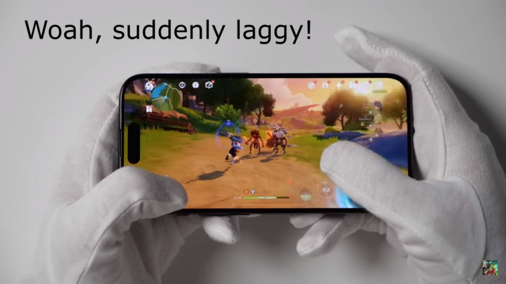 iPhone 15 Pro kesulitan menjalankan game Genshin Impact dengan setting maksimum  (YouTube TheRelaxingEnd)