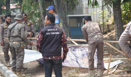 Langgar Perda, Ratusan APK di Kabupaten Tangerang Ditertibkan