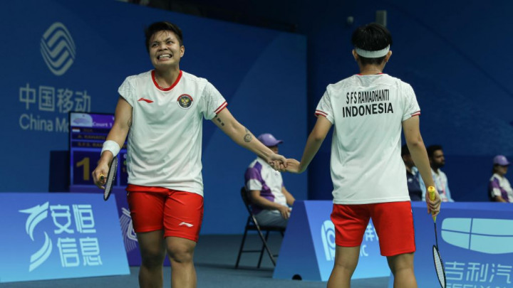 Apri/Fadia Bersyukur bisa Merepotkan Ganda Putri Terbaik Tiongkok