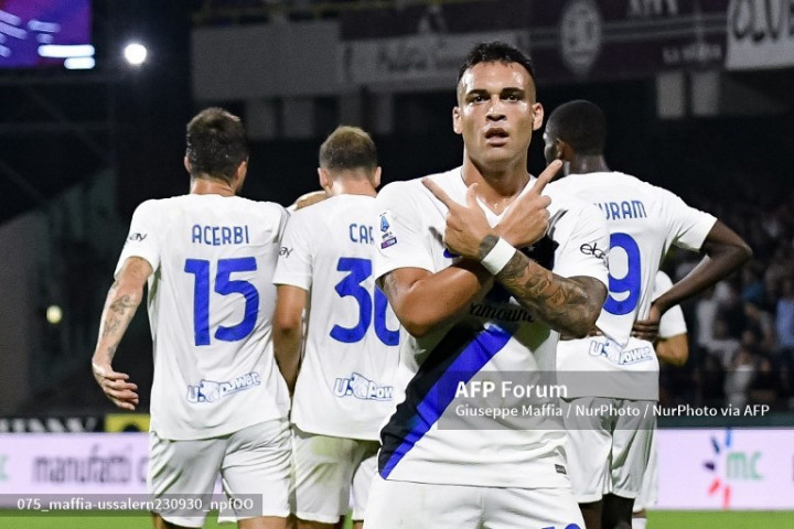 Quattrick Lautaro Martinez Bantu Inter Milan Permak Salernitana