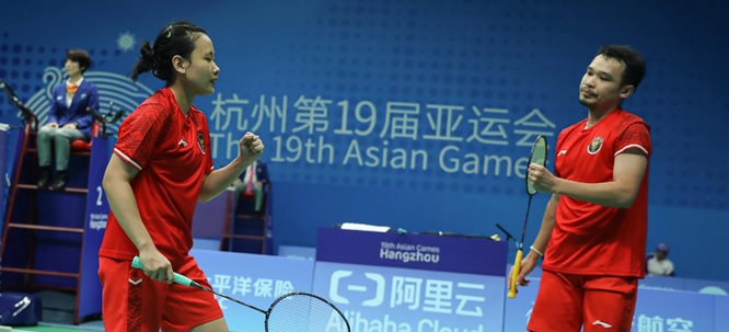 Rinov/Pitha Lolos ke 16 Besar Asian Games 2022