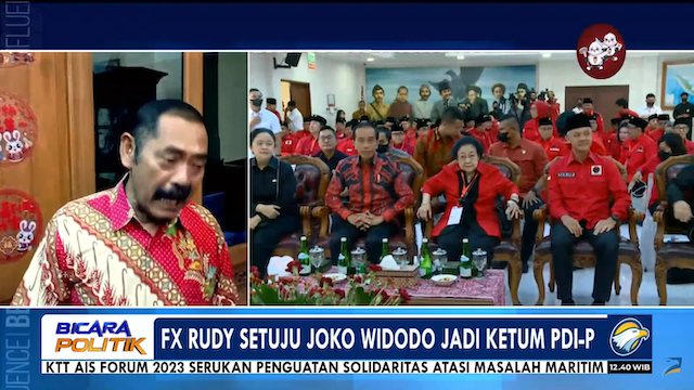 Jokowi Diusulkan Jadi Ketua Umum PDI Perjuangan, FX Rudy: Setuju