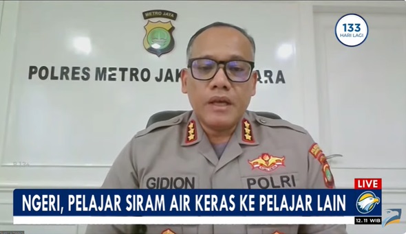 Polisi Tangkap 4 Pelajar Pelaku Penyiraman Air Keras dalam Tawuran