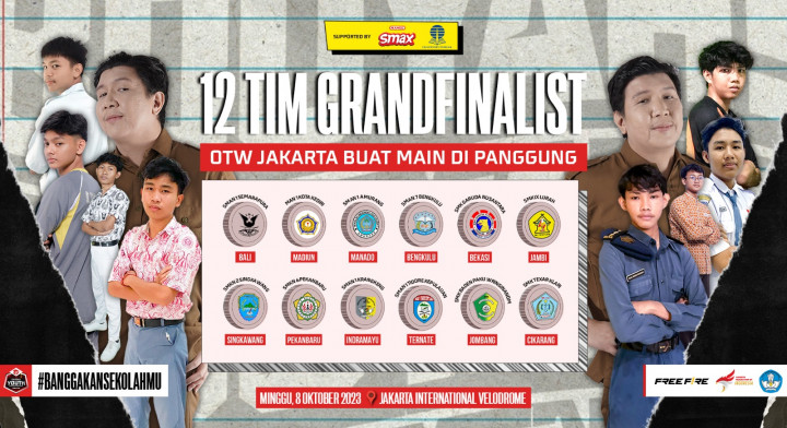 12 Sekolah Siap Bertanding di  Grand Finals Garena Youth Championship 2023 Free Fire