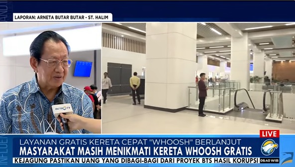 Ini Kata Warga yang Coba Layanan Gratis Kereta Cepat Whoosh