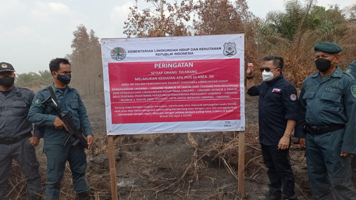 KLHK Segel 11 Lahan Perusahaan di Sumsel Penyebab Kebakaran