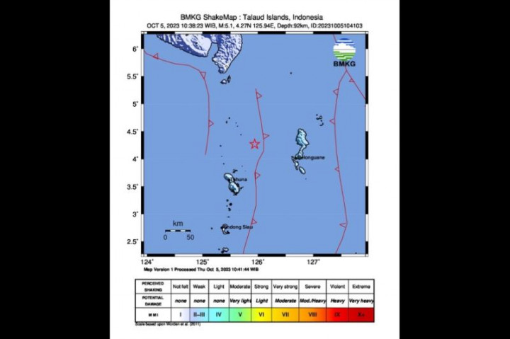 Gempa di Sangihe Dipicu Lempeng Laut Maluku