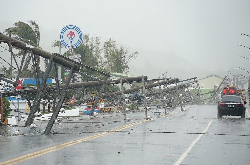 Topan Koinu Melanda Taiwan, 190 Orang Terluka