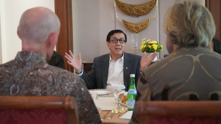 <i>Working Lunch</i> dengan Delegasi Belanda, Menkumham Bahas Sejumlah Isu