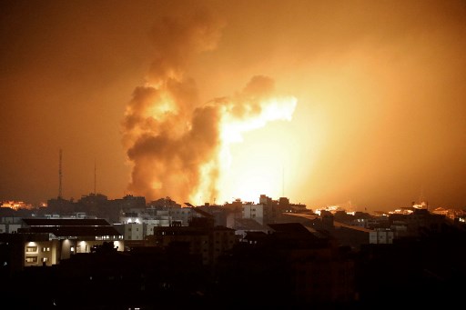 Serangan udara Israel yang dilakukan ke wilayah Gaza. Foto: AFP