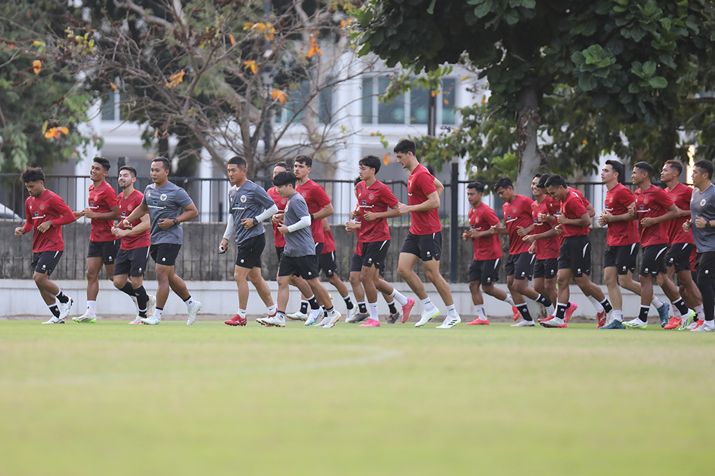 Potret Latihan Perdana Timnas Indonesia Jelang Kualifikasi Piala Dunia 2026
