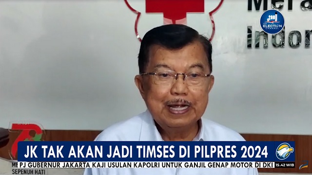 Jusuf Kalla Ogah Jadi Timses di Pilpres 2024