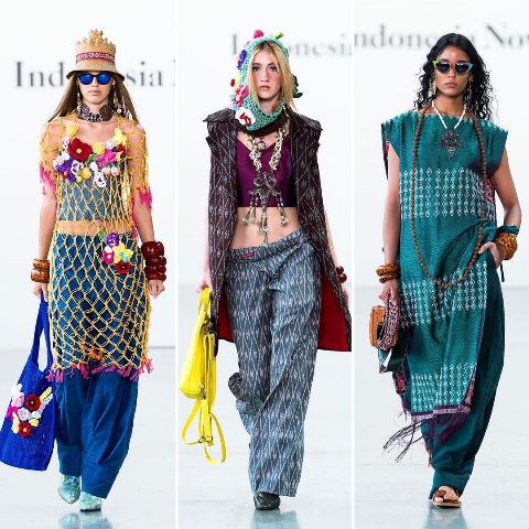 Karya Merdi Sihombing SS24 di NYFW, New York, Amerika Serikat. (Foto: Dok. Instagram Merdi Sihombing/@merdisihombingofficial)
