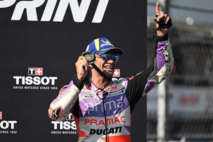 Juara Sprint Mandalika, Martin Geser Bagnaia dari Puncak Klasemen