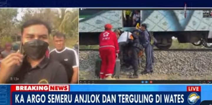 Evakuasi KA Argo Semeru Sempat Terkendala Warga yang Berkerumun di Sekitar TKP