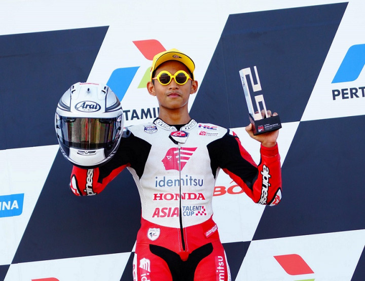 Kiprah Pembalap Astra Honda Veda Ega Pratama Sikat Habis Podium Tertinggi IATC