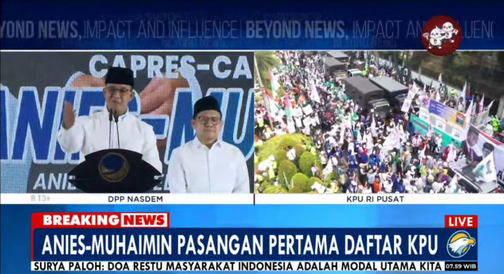 Dalam Pidatonya di NasDem Tower, Anies Mengaku Pernah Dapat Amanat dari Surya Paloh