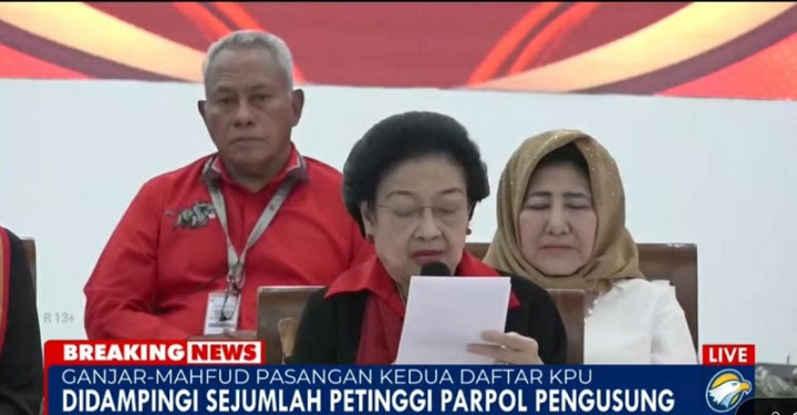 Ganjar-Mahfud MD Daftar ke KPU, Megawati: Harapan Baru Indonesia