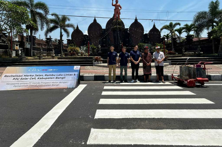 Pentingnya Revitalisasi Marka Jalan dan Rambu, Bangli jadi Sasaran Honda