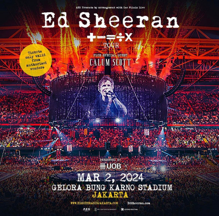 Harga Tiket Konser Ed Sheeran di Jakarta, Termurah Rp900 Ribu!