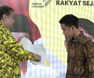 Perdana Tunjukkan Minat, Gibran Resmi Terima SK Cawapres dari Golkar