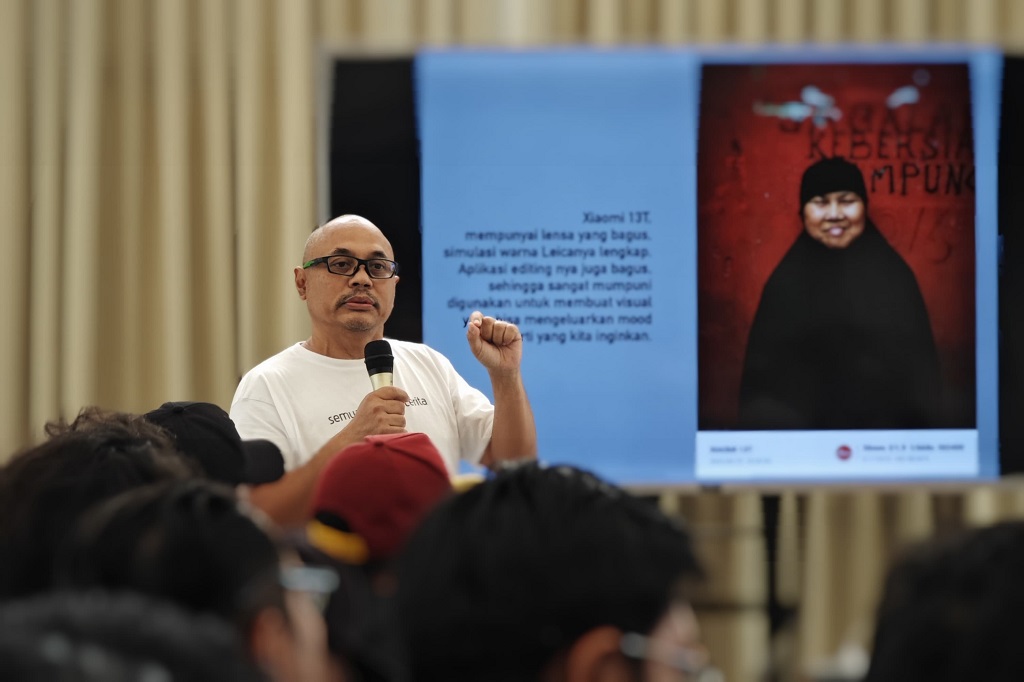 Dalam workshop Xiaomi, Beawiharta memberikan tips untuk memanfaatkan lensa Leica di Xiaomi 13T.