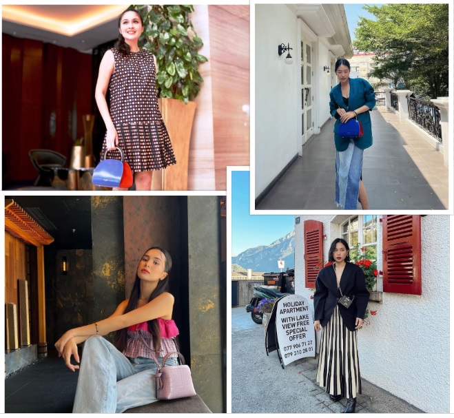 Keempat selebriti menggunakan produk Kate Spade New York. Dok. Ist