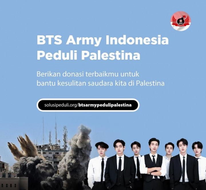 Keren! ARMY Indonesia Berhasil Galang Dana Rp1 Miliar untuk Palestina dalam 4 Hari