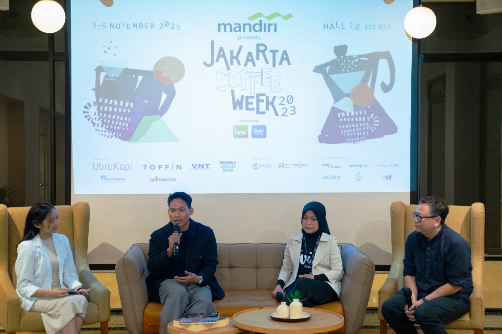Sesi Talkshow Jacoweek Bersama Toffin dan Bank Mandiri untuk Event Jacoweek 2023 yang akan diadakan pada 3-5 November 2023 di ICE BSD City. Dok. Ist