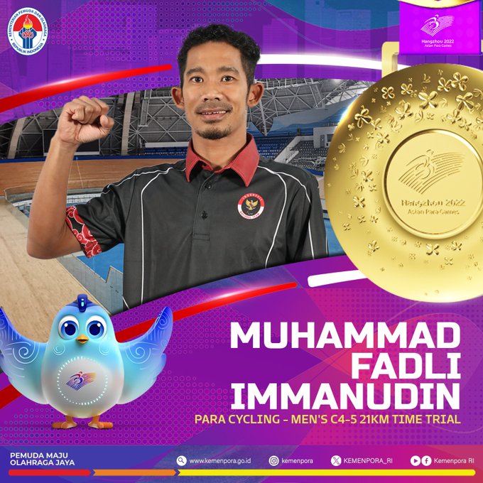 Para-Balap Sepeda Tambah Dua Emas di Asian Para Games