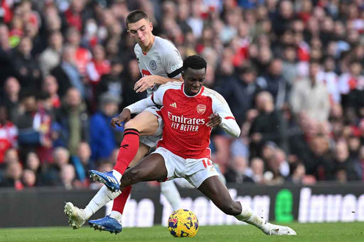 Trigol Eddie Nketiah Bawa Arsenal Menang 5-0 atas Sheffield