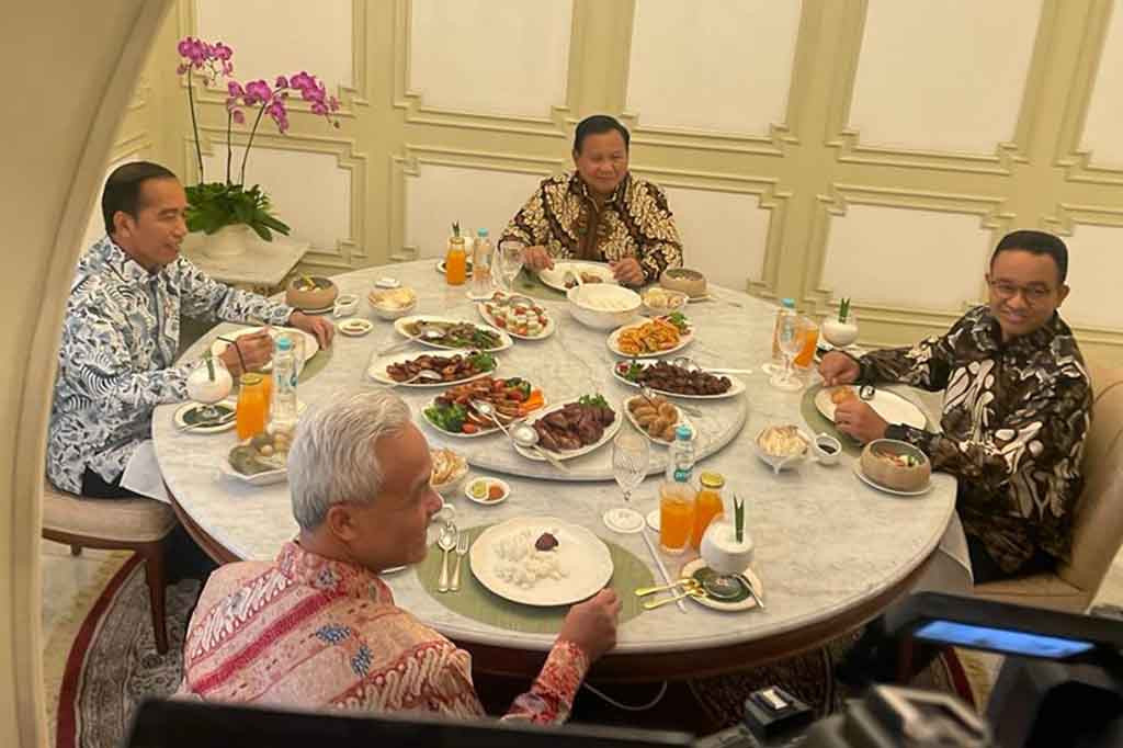 Jokowi Undang 3 Capres Makan Siang Bareng