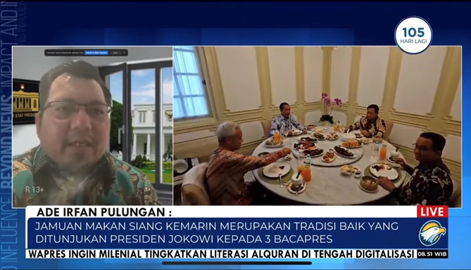 Perjamuan Jokowi dan 3 Bacapres Dinilai Tradisi Baik untuk Jaga Silaturahmi