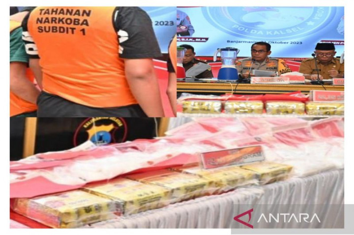 Polda Kalsel Gagalkan Peredaran 10 Kg Sabu