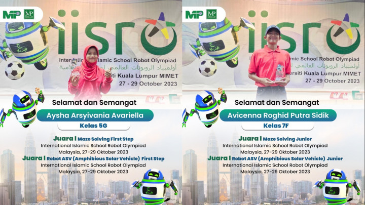 Kakak Adik Siswa Madrasah Juara 1 Kompetisi Robotika Internasional IISRO 2023