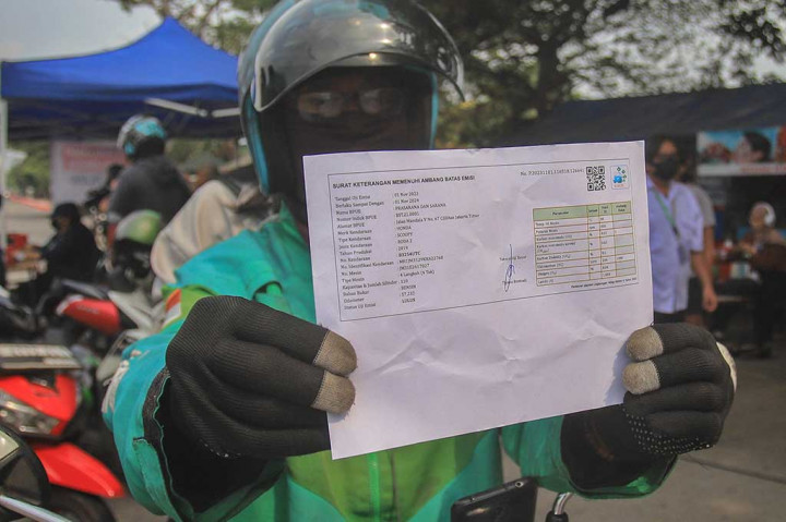 Tilang Uji Emisi Kembali Diberlakukan