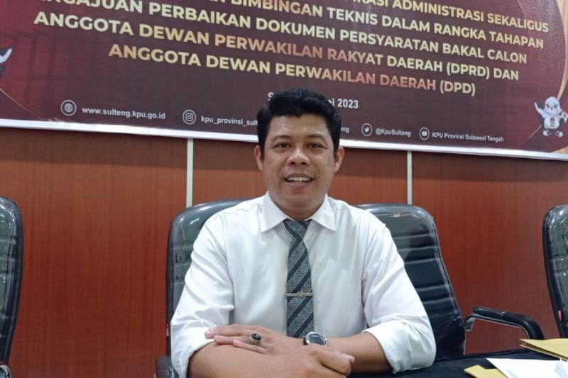 KPU Sulteng Tetapkan 810 DCT Peserta Pemilu