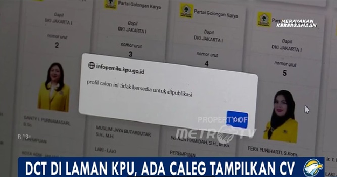 Masyarakat Sudah Bisa Akses Data Caleg, Tapi Informasinya Minim