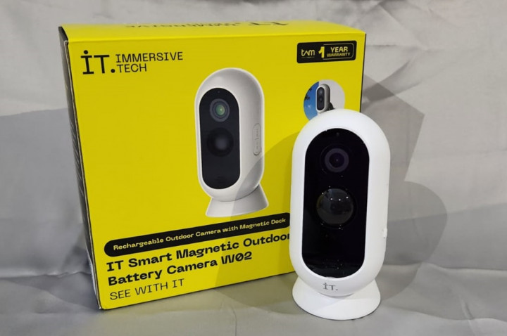 IT Smart Magnetic Outdoor Battery Camera W02, CCTV Tanpa Kabel