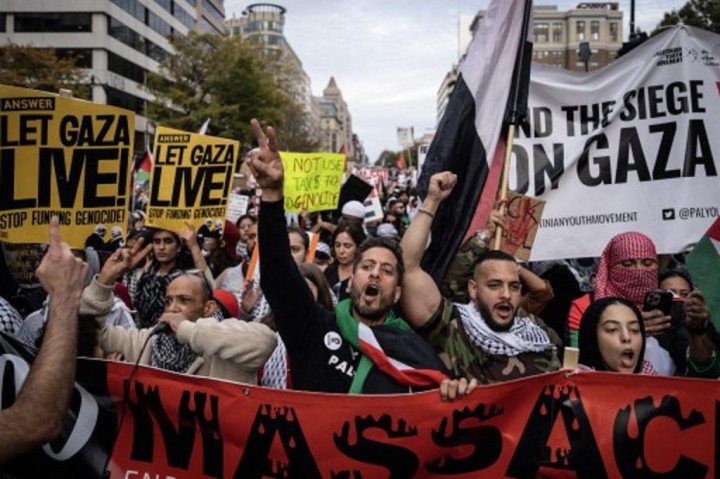 Solidaritas untuk Palestina, Ribuan Demonstran Banjiri Jalanan Washington DC