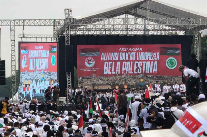 Sejumlah Tokoh Hadiri Aksi Damai Bela Palestina di Monas