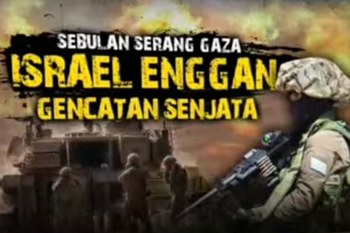 Sebulan Serang Gaza, Israel Enggan Gencatan Senjata